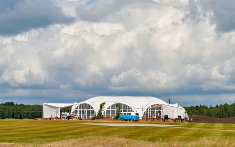 The tent is 450 sq.m.